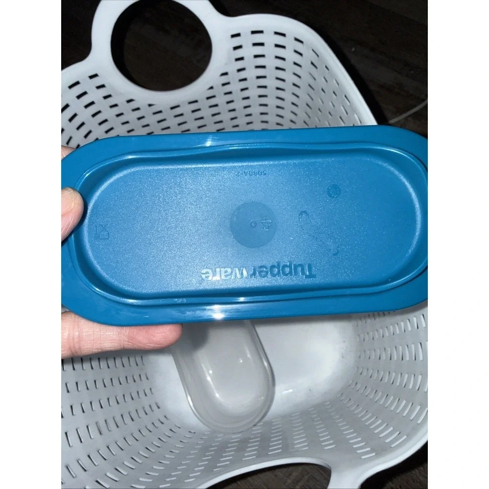 Tupperware Butter Single Stick Dish Aquamarine Peacock Blue New